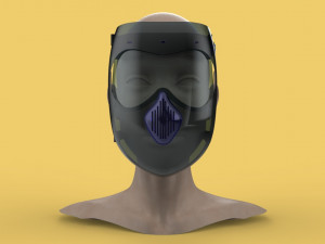 FACE SHIELD FACE MASK MASKER SAFETY MEDICAL FACESHIELD 3D 3D-Modell