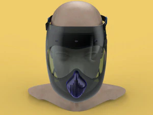 PROTECCI&Oacute;N FACIAL M&Aacute;SCARA MASCARILLA SEGURIDAD M&Eacute;DICO PANTALLA 3D Modelo 3D