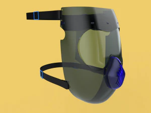 PROTECCI&Oacute;N FACIAL M&Aacute;SCARA MASCARILLA SEGURIDAD M&Eacute;DICO PANTALLA 3D Modelo 3D