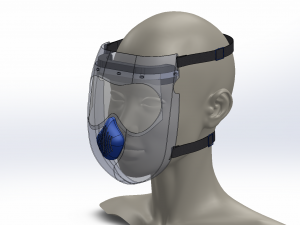 FACE SHIELD FACE MASK MASKER SAFETY MEDICAL FACESHIELD 3D 3D-Modell