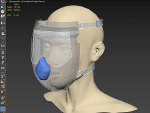 FACE SHIELD FACE MASK MASKER SAFETY MEDICAL FACESHIELD 3D 3D-Modell