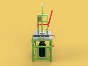 COCONUT CUTTER PEELER DEHUSKING MACHINE TOOL DEHUSKER SKIVER 3D Model