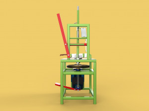 COCONUT CUTTER PEELER DEHUSKING MACHINE TOOL DEHUSKER SKIVER 3D Model