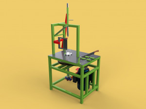 COCONUT CUTTER PEELER DEHUSKING MACHINE TOOL DEHUSKER SKIVER 3D Model