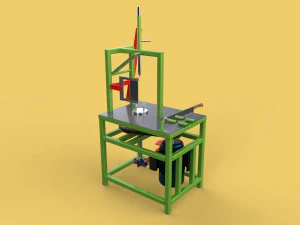 COCONUT CUTTER PEELER DEHUSKING MACHINE TOOL DEHUSKER SKIVER 3D Model