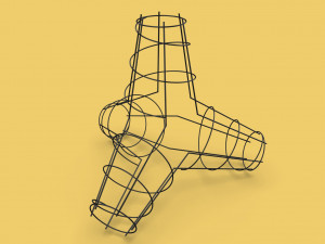 TETRAPOD BREAK WATER SEAWALL ARMOURING Modelo 3D