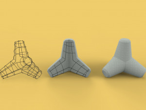 TETRAPOD BREAK WATER SEAWALL ARMOURING Modelo 3D