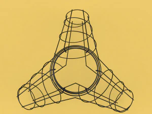 TETRAPOD BREAK WATER SEAWALL ARMOURING 3D Model