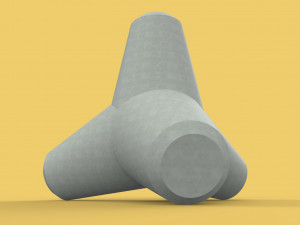 TETRAPOD BREAK WATER SEAWALL ARMOURING Modelo 3D