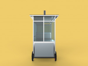 FRIED FOOD CART FRYER FOOD TRUCK CATERING SERVICE MOBILE OUTDOOR 3D Model