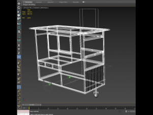 FRIED FOOD CART FRYER FOOD TRUCK CATERING SERVICE MOBILE OUTDOOR 3D Model