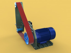 BELT GRINDER SANDER ABRASIVE POLISHER WHEEL CUTTER EDGES SHARPENER 3D Model