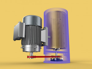 CENTRIFUGAL SPIN SPINNER DRYER MINI HYDRO OIL DRYER MACHINE 3D 3D-Modell