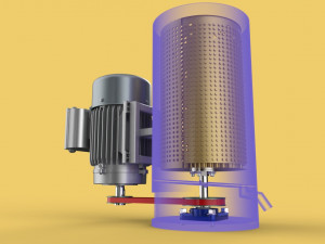 CENTRIFUGAL SPIN SPINNER DRYER MINI HYDRO OIL DRYER MACHINE 3D 3D-Modell