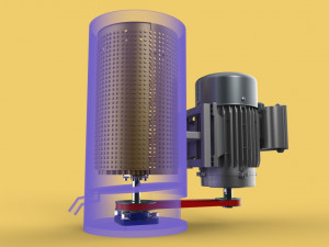 CENTRIFUGAL SPIN SPINNER DRYER MINI HYDRO OIL DRYER MACHINE 3D 3D-Modell