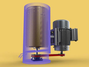 CENTRIFUGAL SPIN SPINNER DRYER MINI HYDRO OIL DRYER MACHINE 3D 3D Model