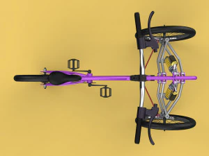 3D TILTING BIKE TRIKE BICYCLE TRICYCLE THREE WHEEL CYCLE CARGO model 3D Model