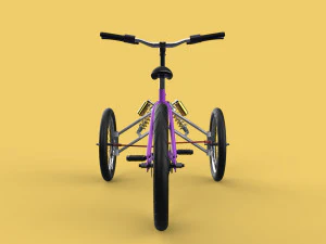 3D TILTING BIKE TRIKE BICYCLE TRICYCLE THREE WHEEL CYCLE CARGO model 3D Model