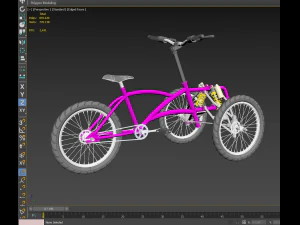 3D TILTING BIKE TRIKE BICYCLE TRICYCLE THREE WHEEL CYCLE CARGO model 3D Model