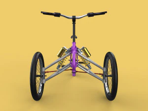 3D TILTING BIKE TRIKE BICYCLE TRICYCLE THREE WHEEL CYCLE CARGO model 3D Model