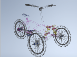 3D TILTING BIKE TRIKE BICYCLE TRICYCLE THREE WHEEL CYCLE CARGO model 3D Model in Bisiklet 3DExport