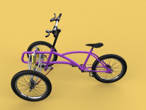 3D TILTING BIKE TRIKE BICYCLE TRICYCLE THREE WHEEL CYCLE CARGO model 3Dモデル