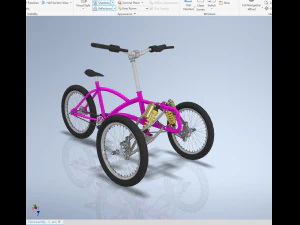 3D TILTING BIKE TRIKE BICYCLE TRICYCLE THREE WHEEL CYCLE CARGO model 3D Model