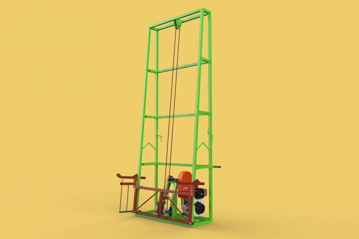 3D SUGARCANE LOADER LIFTER LIFTING MACHINE TRANSPORTING TO THE TRUCK 3D Model .c4d .max .obj .3ds .fbx .stl .blend 