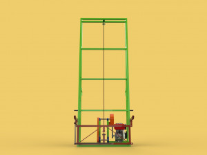 3D SUGARCANE LOADER LIFTER LIFTING MACHINE TRANSPORTING TO THE TRUCK 3D 모델