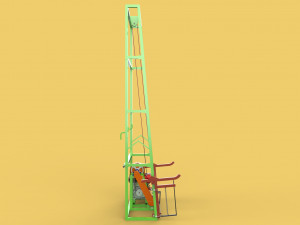 3D SUGARCANE LOADER LIFTER LIFTING MACHINE TRANSPORTING TO THE TRUCK 3D 모델