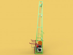 3D SUGARCANE LOADER LIFTER LIFTING MACHINE TRANSPORTING TO THE TRUCK 3D 모델