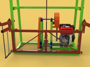 3D SUGARCANE LOADER LIFTER LIFTING MACHINE TRANSPORTING TO THE TRUCK 3D 모델