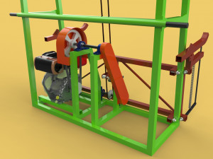 3D SUGARCANE LOADER LIFTER LIFTING MACHINE TRANSPORTING TO THE TRUCK 3D 모델