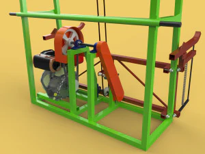 3D SUGARCANE LOADER LIFTER LIFTING MACHINE TRANSPORTING TO THE TRUCK 3D Model
