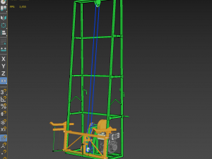 3D SUGARCANE LOADER LIFTER LIFTING MACHINE TRANSPORTING TO THE TRUCK 3D 모델