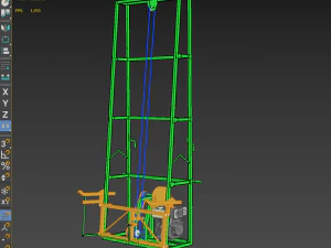 3D SUGARCANE LOADER LIFTER LIFTING MACHINE TRANSPORTING TO THE TRUCK 3D Model