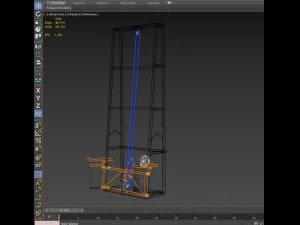 3D SUGARCANE LOADER LIFTER LIFTING MACHINE TRANSPORTING TO THE TRUCK 3D Model