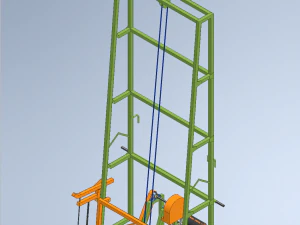 3D SUGARCANE LOADER LIFTER LIFTING MACHINE TRANSPORTING TO THE TRUCK 3D Model