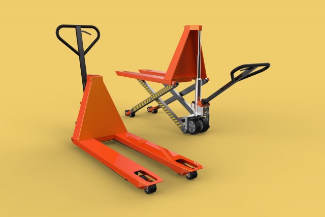 HAND PALLET TRUCK JACK PUMP JIGGER FORKLIFT 3D Modelo 3D .c4d .max .obj .3ds .fbx .stl .blend 