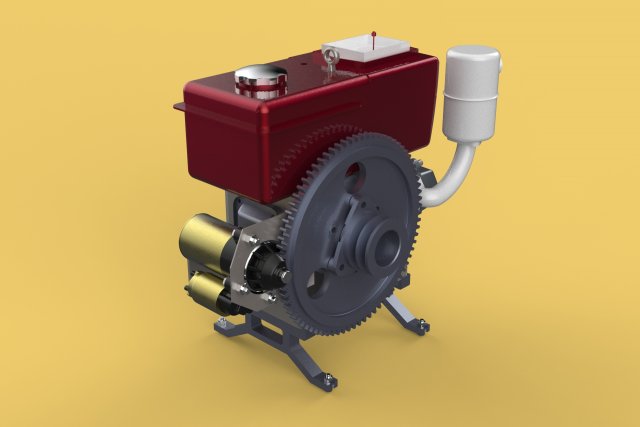 DIESEL ENGINE MACHINE DONGFENG 3D 모델 .c4d .max .obj .3ds .fbx .stl .blend 