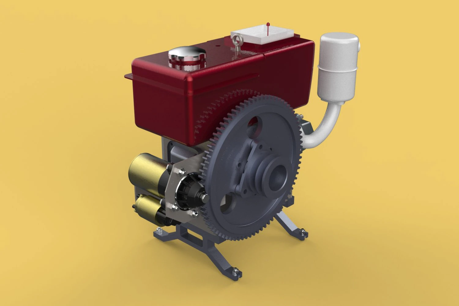 DIESEL ENGINE MACHINE DONGFENG 3D Model .c4d .max .obj .3ds .fbx .stl .blend 