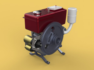 DIESEL ENGINE MACHINE DONGFENG 3D Model