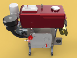 DIESEL ENGINE MACHINE DONGFENG 3D 모델