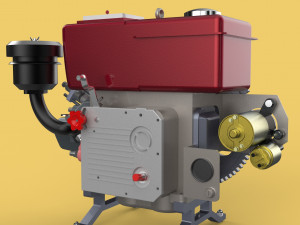 DIESEL ENGINE MACHINE DONGFENG 3D 모델