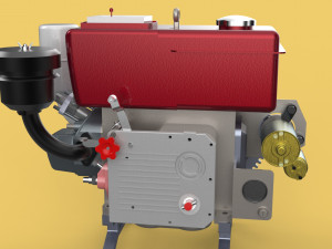 DIESEL ENGINE MACHINE DONGFENG 3D 모델