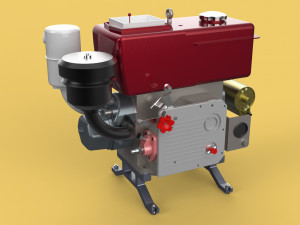 DIESEL ENGINE MACHINE DONGFENG 3D 모델