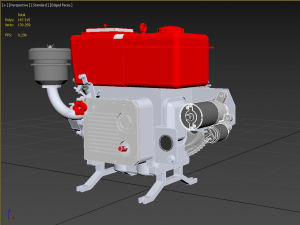DIESEL ENGINE MACHINE DONGFENG 3D 모델