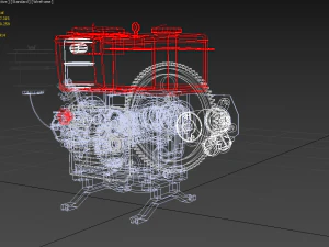 DIESEL ENGINE MACHINE DONGFENG 3D Model