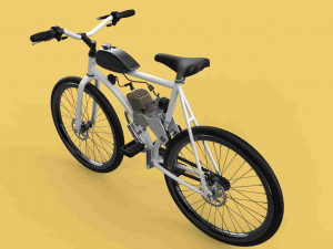 MOTORISED PUSH BIKE BICYCLE MTB MOTOR CYCLE PETROL ENGINE MOTORIZED 3D Model