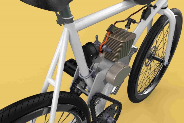 Petrol powered push best sale bike